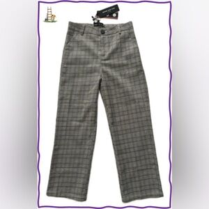 NWT-Snow Xue Gao Wool Brown/Gray Plaid Crop Women’s Pants